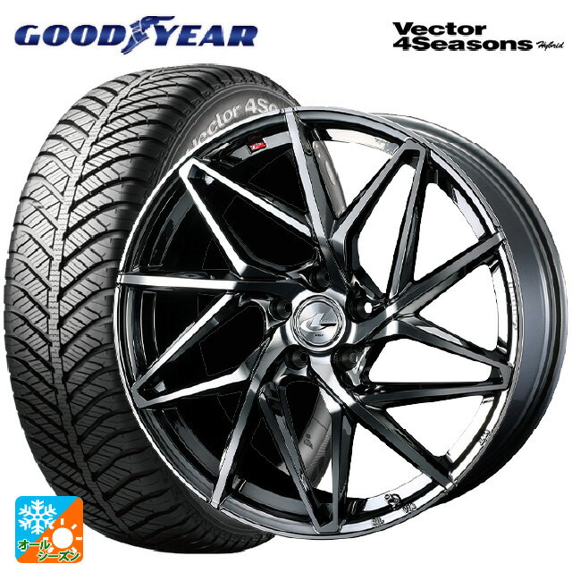 205/50R17 93H XL グッドイヤー ベクターフォーシーズンズ ハイブリッド ウェッズ レオニス IT BMCMC 17-7J 国産車用 オールシーズンタイヤホイール4本セット