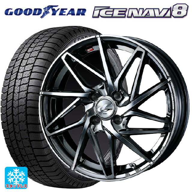 【6/11 1:59迄 全品ポイント5倍】165/55R14 72Q グッドイヤー アイスナビ8 ウェッズ レオニス IT BMCMC 14-4.5J 国産車用 スタッドレスタイヤホイール4本セット