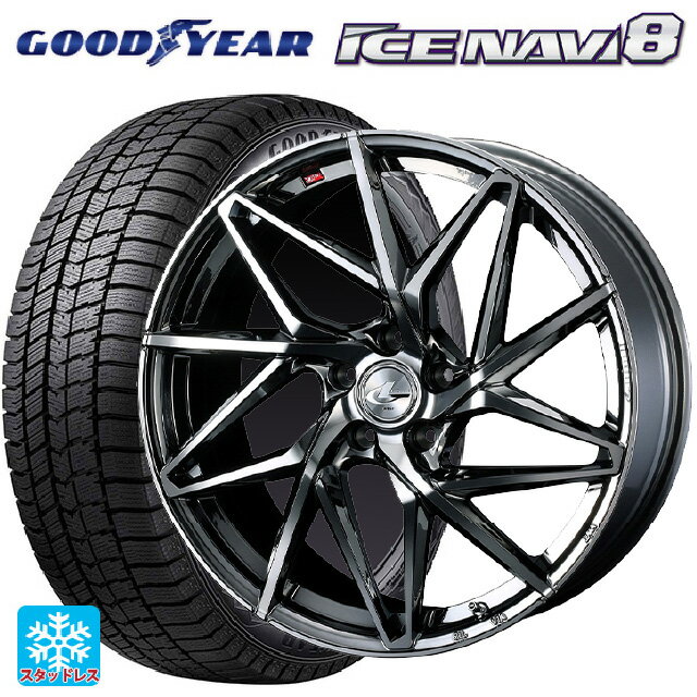 【6/22 20時〜 全品P5倍＆クーポン】205/45R17 88Q XL グッドイヤー アイスナビ8 ウェッズ レオニス IT BMCMC 17-7J 国産車用 スタッドレスタイヤホイール4本セット
