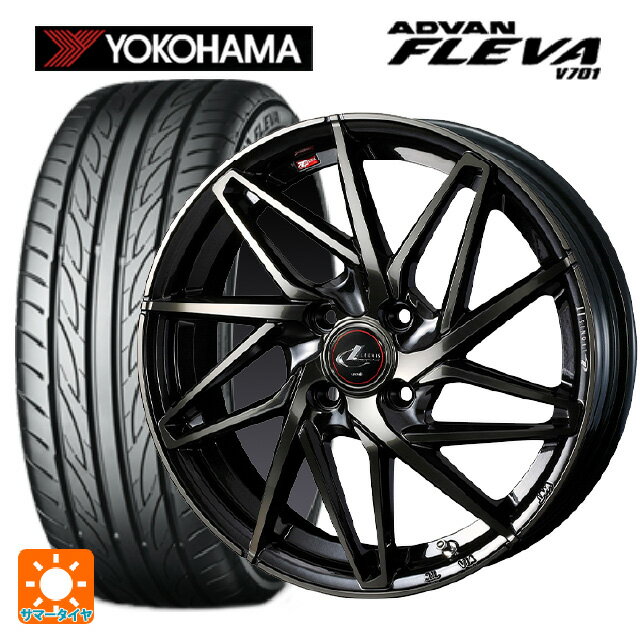 【6/15〜16限定 全品P5倍＆クーポン】165/50R16 75V ヨコハマ アドバン フレバ V701 正規品 ウェッズ レオニス IT PBMC/TI 16-5J 国産車用 サマータイヤホイール4本セット