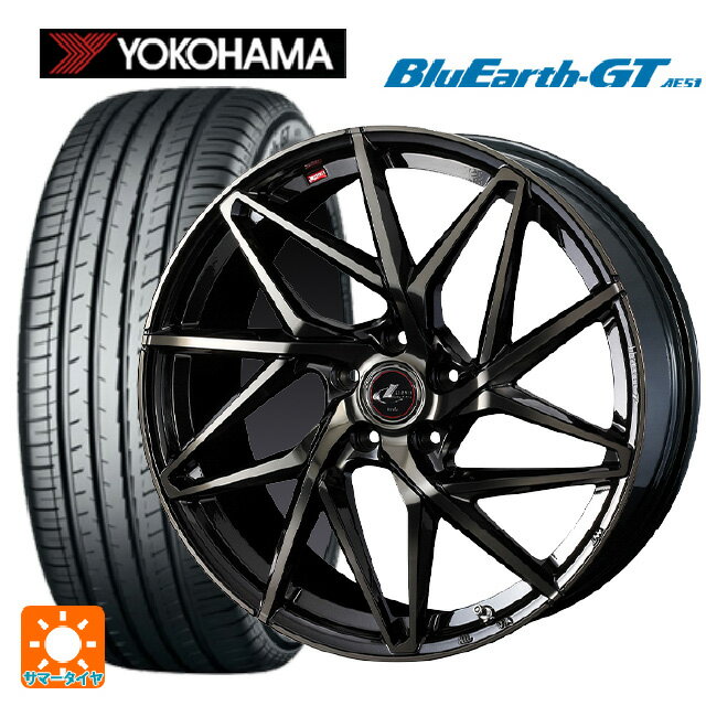 195/65R15 91H ヨコハマ ブルーアースGT AE51 ウェッズ レオニス IT PBMC/TI 15-6J 国産車用 サマータイヤホイール4本セット