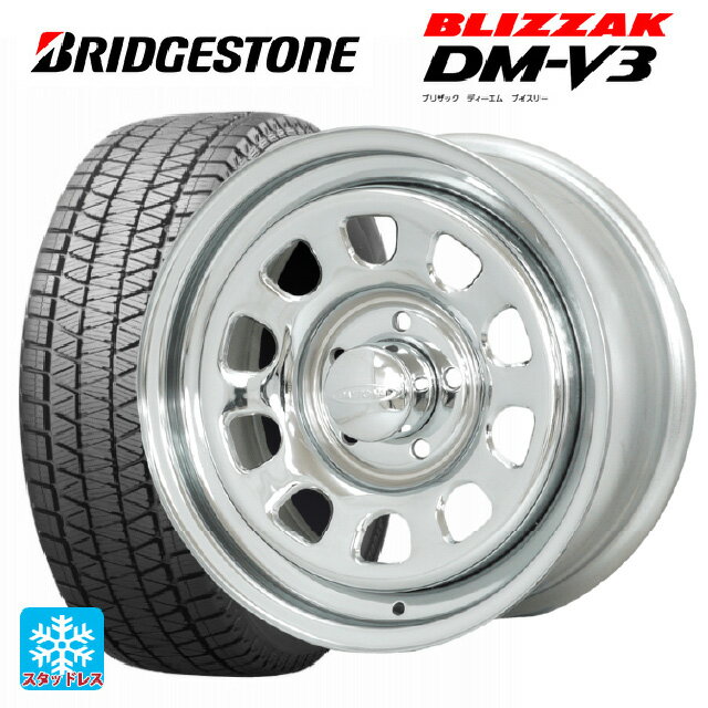 ミツビシ デリカD5(3DA系)用 225/70R16 103Q ブリヂストン ブリザック DMV3 正規品 # モリタ デイトナズ クローム 新品スタッドレスタイヤホイール 4本セット