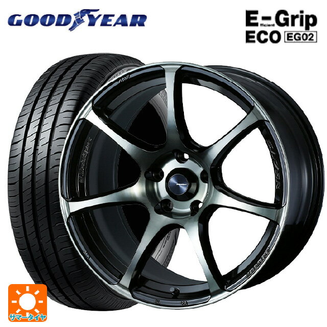 215/45R17 91W XL グッドイヤー エフィシェントグリップ エコ EG02 ウェッズ ウェッズスポーツ SA75R WBC 17-7J 国産車用 サマータイヤホイール4本セット