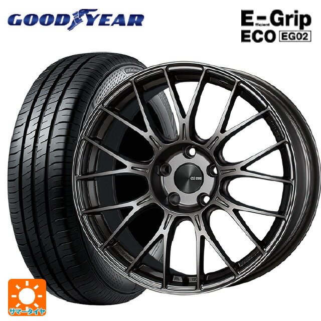 【6/15〜16限定 全品P5倍＆クーポン】165/50R16 75V グッドイヤー エフィシェントグリップ エコ EG02 エンケイ パフォーマンスライン PFM1 ダークシルバー 16-5.5J 国産車用 サマータイヤホイール4本セット