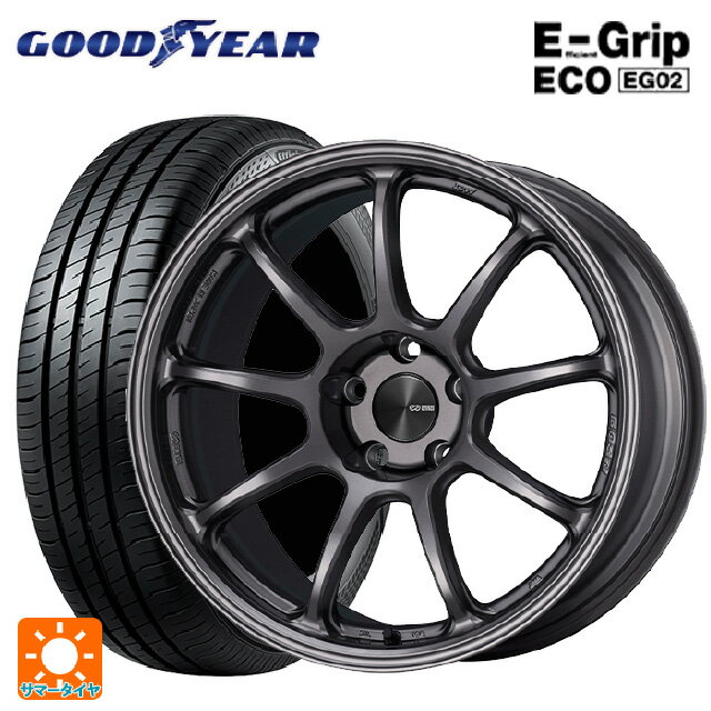 205/55R16 91V グッドイヤー エフィシェントグリップ エコ EG02 エンケイ パフォーマンスライン PF09 DS 16-6.5J 国産車用 サマータイヤホイール4本セット