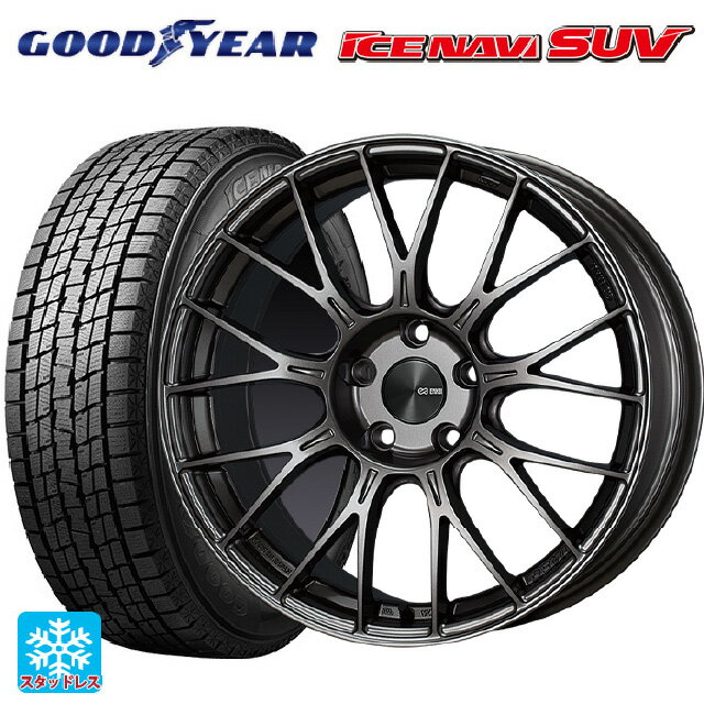 【6/22 20時〜 全品P5倍＆クーポン】2024年製 225/65R17 102Q グッドイヤー アイスナビ SUV # エンケイ パフォーマンスライン PFM1 ダークシルバー 17-7J 国産車用 スタッドレスタイヤホイール4本セット