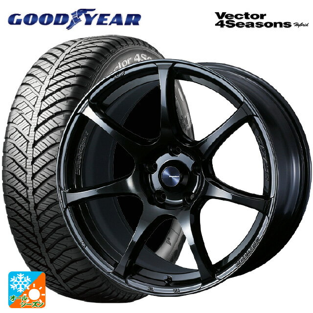【6/22 20時〜 全品P5倍＆クーポン】185/60R15 84H グッドイヤー ベクターフォーシーズンズ ハイブリッド ウェッズ ウェッズスポーツ SA75R HBC2 15-6J 国産車用 オールシーズンタイヤホイール4本セット