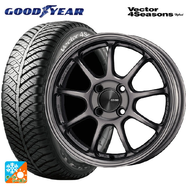 【6/22 20時〜 全品P5倍＆クーポン】165/50R15 73H グッドイヤー ベクターフォーシーズンズ ハイブリッド エンケイ パフォーマンスライン PF09 DS 15-5J 国産車用 オールシーズンタイヤホイール4本セット
