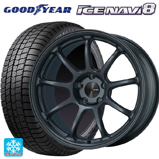 225/45R18 95Q XL グッドイヤー アイスナビ8 エンケイ パフォーマンスライン PF09 MDG 18-7.5J 国産車用 スタッドレスタイヤホイール4本セット