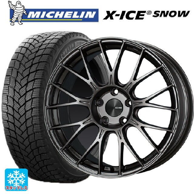 【6/11 1:59迄 全品ポイント5倍】2024年製 235/45R18 98H XL ミシュラン 正規品 エックスアイス スノー # エンケイ パフォーマンスライン PFM1 ダークシルバー 18-8J 国産車用 スタッドレスタイヤホイール4本セット