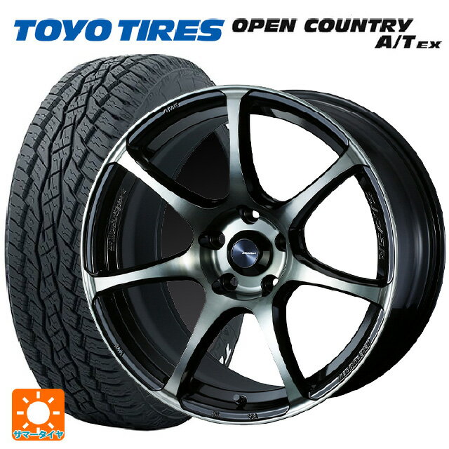 【最大3万円OFFクーポン 5/16 1:59迄】ミツビシ アウトランダー(5LA GNOW)用 235/60R18 103H トーヨー オープンカントリー A/T EX ホワイトレター ＃ ウェッズスポーツ SA75R WBC 新品サマータイヤホイール 4本セット