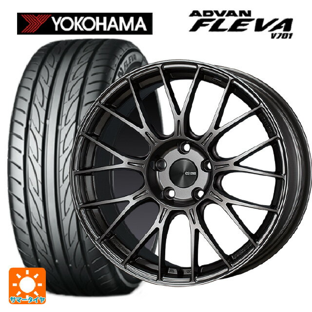 【6/15〜16限定 全品P5倍＆クーポン】165/50R16 75V ヨコハマ アドバン フレバ V701 正規品 エンケイ パフォーマンスライン PFM1 ダークシルバー 16-5.5J 国産車用 サマータイヤホイール4本セット