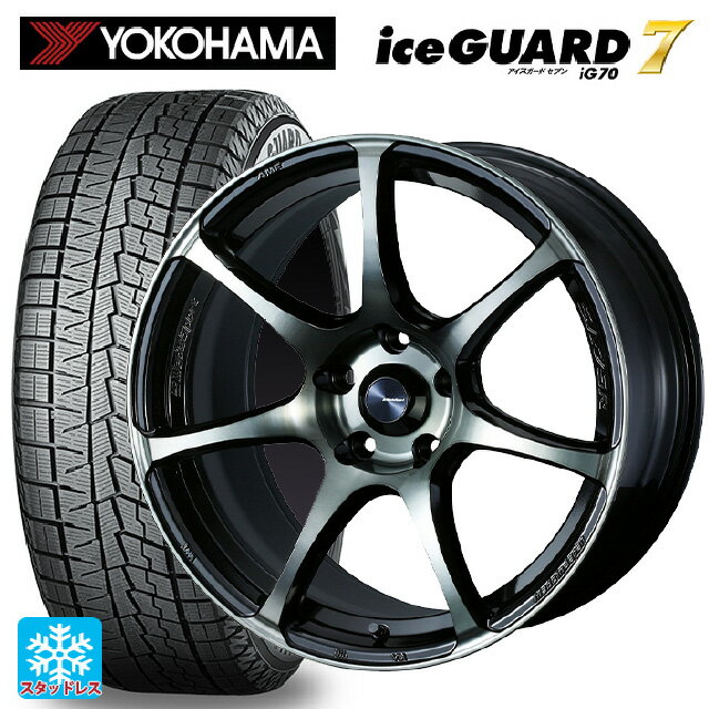 スバル レヴォーグ(VN系)用 245/40R18 93Q ヨコハマ アイスガード7(IG70) ウェッズスポーツ SA75R WBC 新品スタッドレスタイヤホイール 4本セット