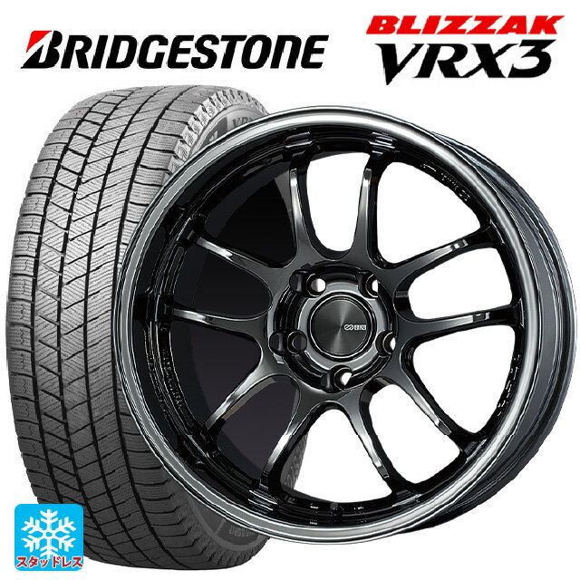 【最大3万円OFFクーポン 5/16 1:59迄】トヨタ アルファード(30系)用 235/50R18 97Q ブリヂストン ブリザック VRX3 正規品 パフォーマンスライン PF01 EVO SBK 新品スタッドレスタイヤホイール 4本セット