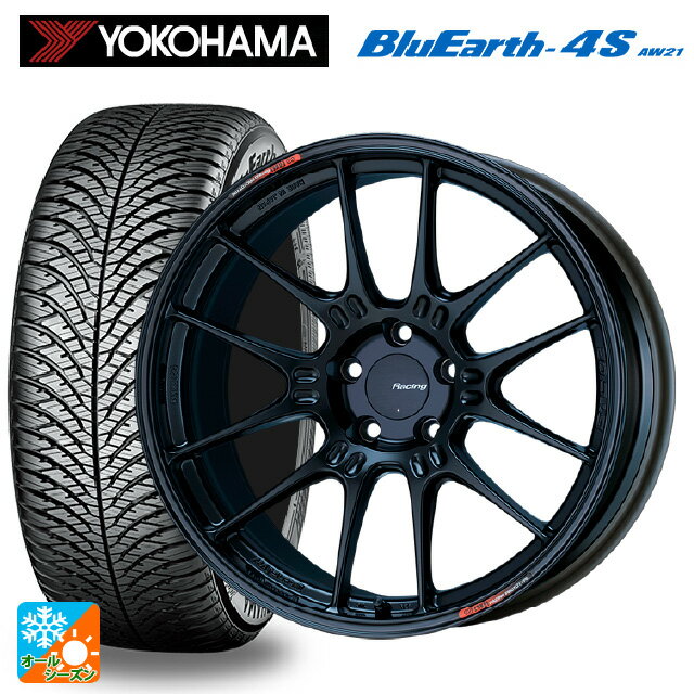 【2/17〜 最大3万円OFFクーポン】235/45R18 98Y XL ヨコハマ ブルーアース4S AW21 エンケイ レーシング GTC02 マットブラック 18-8J 国産車用 オールシーズンタイヤホイール4本セット 取付店直送可