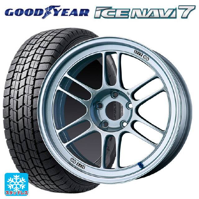 【6/15〜16限定 全品P5倍＆クーポン】185/55R16 83Q グッドイヤー アイスナビ7(数量限定) エンケイ レーシング RPF1 シルバー 16-7J 国産車用 スタッドレスタイヤホイール4本セット