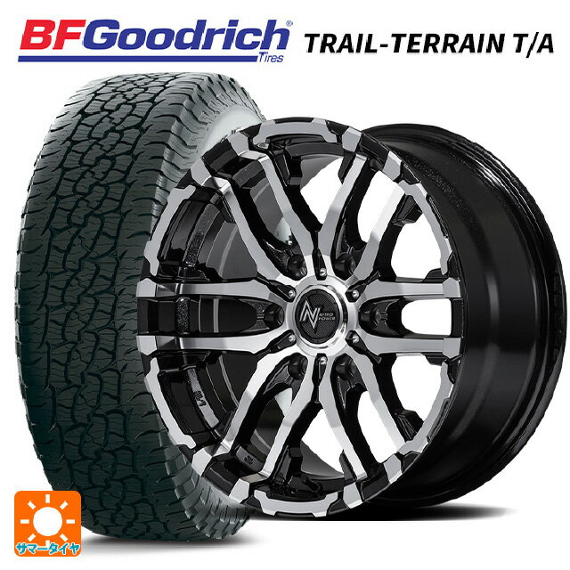 265/70R17 115T BFグッドリッチ トレイルテレーン T/A ホワイトレター # 正規品 マルカサービス ナイトロパワー M26 クロスファング ブラックメタリック/ミラーカット 17-8J 国産車用 サマータイヤホイール4本セット