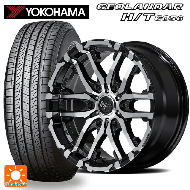 ミツビシ トライトン(GSRグレード)(LC2T)用 265/65R17 112H ヨコハマ ジオランダー H/T G056 ブラックレター 正規品 エムアイディー ナイトロパワー M26 クロスファング ブラックメタリック/ミラーカット 新品サマータイヤホイール 4本セット