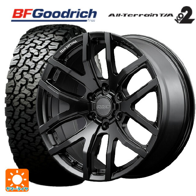 【5/9 20時〜 最大3万円OFFクーポン】265/70R17 121/118S BFグッドリッチ オールテレーン TA KO2 ホワイトレター 正規品 レイズ チームデイトナ F6ゲイン ブラックエディション BOJ 17-8J 国産車用 サマータイヤホイール4本セット