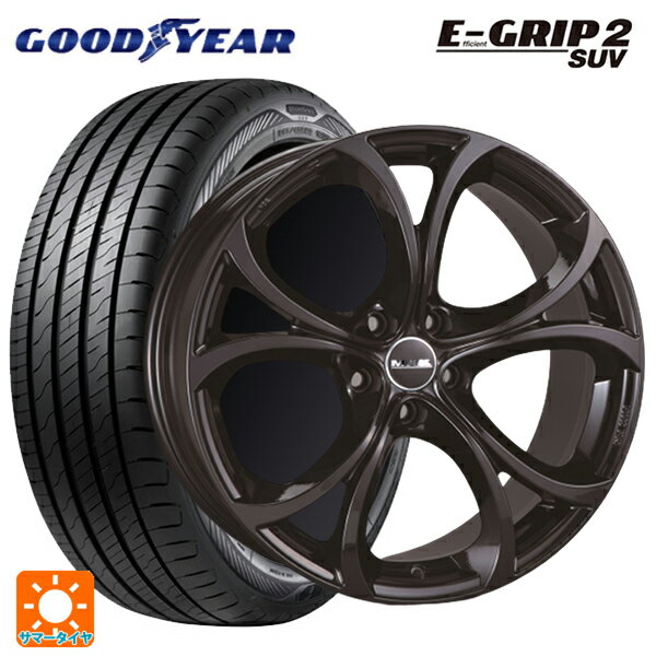 アルファロメオ ステルヴィオ(952系)用 235/55R19 105V XL グッドイヤー エフィシェントグリップ 2 SUV 阿部商会 マック ラリオ グロスブラック 新品サマータイヤホイール 4本セット