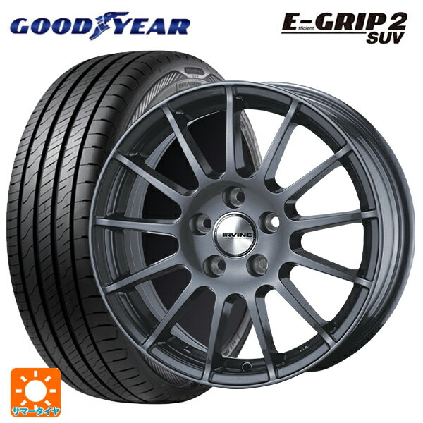 ランドローバー レンジローバー イヴォーク(LZ2系)用 235/60R18 107V XL グッドイヤー エフィシェントグリップ 2 SUV アーヴィン F01 # ガンメタリック 新品サマータイヤホイール 4本セット