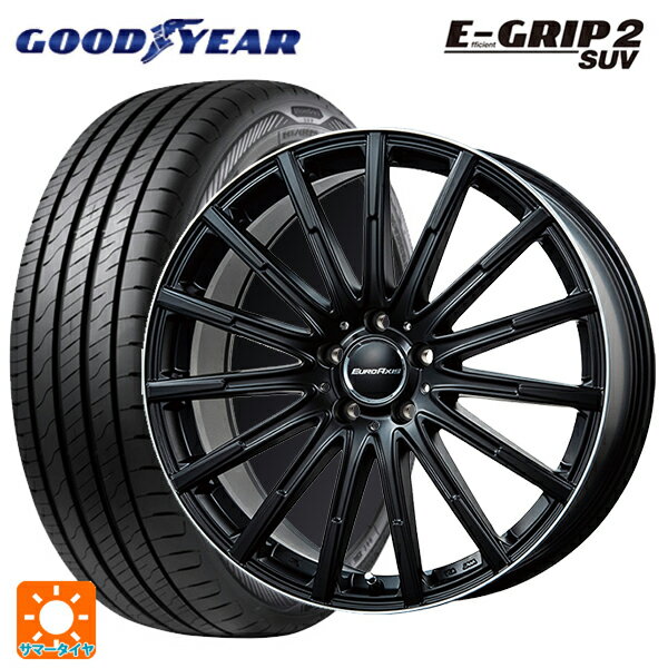 メルセデスベンツ GLA(X156)用 215/60R17 100H XL グッドイヤー エフィシェントグリップ 2 SUV ユーロアクシス エアフルト マットブラック/リムポリッシュ 新品サマータイヤホイール 4本セット
