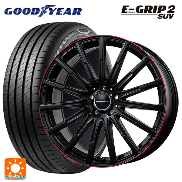 メルセデスベンツ GLC　SUV(X253)用 235/55R19 105V XL グッドイヤー エフィシェントグリップ 2 SUV ユーロアクシス エアフルト マットブラック/レッドリム 新品サマータイヤホイール 4本セット