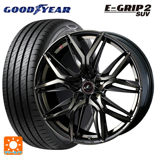 【6/20限定 全品P5倍＆クーポン】215/70R16 100H グッドイヤー エフィシェントグリップ 2 SUV ウェッズ レオニス LM PBMC/TI 16-6.5J 国産車用 サマータイヤホイール4本セット