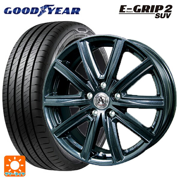 215/70R16 100H グッドイヤー エフィシェントグリップ 2 SUV テクノピア アフロディーテ MZ # ディープメタル 16-6.5J 国産車用 サマータイヤホイール4本セット