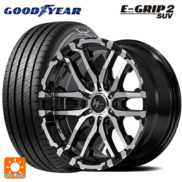 【10/14 20時〜最大3万円OFFクーポン】ミツビシ トライトン(GSRグレード)(LC2T)用 265/65R17 112H グッドイヤー エフィシェントグリップ 2 SUV エムアイディー ナイトロパワー M26 クロスファング ブラックメタリック/ミラーカット 新品サマータイヤホイール 4本セット