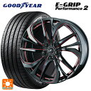 【6/22 20時〜 全品P5倍&クーポン】225/50R18 99W グッドイヤー エフィシェントグリップ パフォーマンス2 ウェッズ レオニス TE BK/SC(RED) 18-7J 国産車用 サマータイヤホイール4本セット(2)