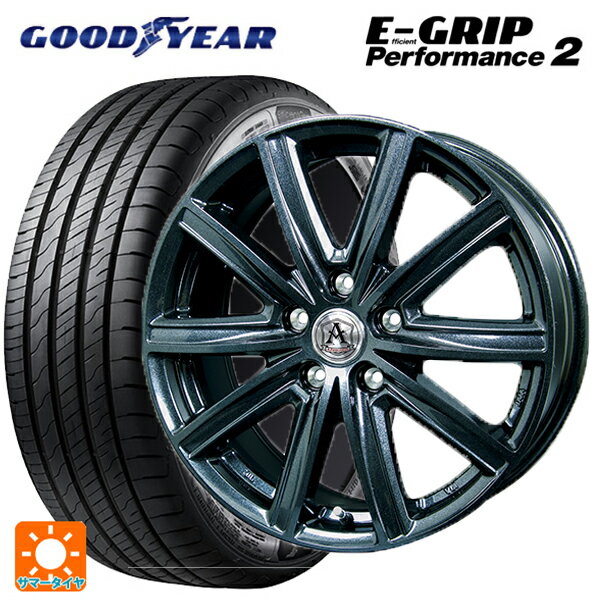 【6/22 20時〜 全品P5倍＆クーポン】195/65R15 91V グッドイヤー エフィシェントグリップ パフォーマンス2 テクノピア アフロディーテ MZ ディープメタル 15-6J 国産車用 サマータイヤホイール4本セット