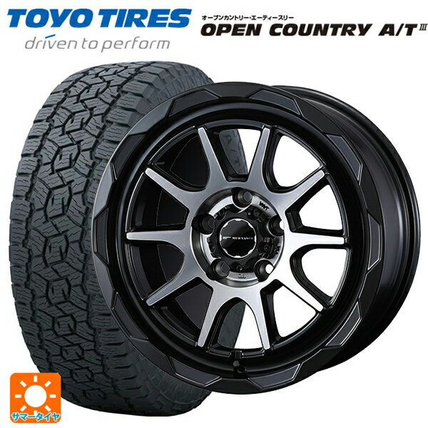 ミツビシ デリカD5(3DA系)用 225/70R16 103H トーヨー オープンカントリー AT3 ブラックレター ウェッズ マッドヴァンス06 # マットブラックポリッシュ 新品サマータイヤホイール 4本セット