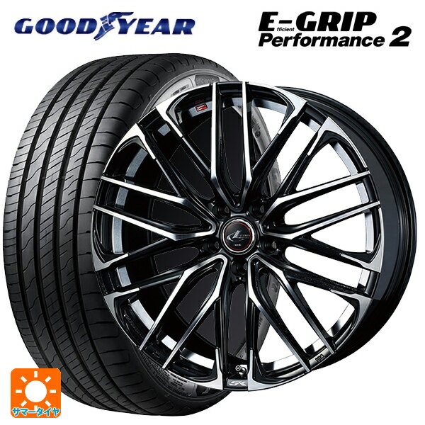 215/60R16 99W XL グッドイヤー エフィシェントグリップ パフォーマンス2 ウェッズ レオニス SK PBMC 16-6.5J 国産車用 サマータイヤホイール4本セット