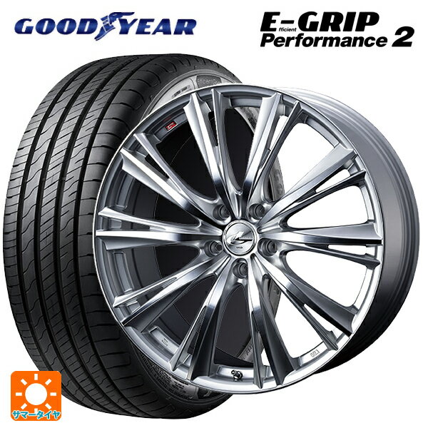 215/60R16 99W XL グッドイヤー エフィシェントグリップ パフォーマンス2 ウェッズ レオニス WX HSMC 16-6.5J 国産車用 サマータイヤホイール4本セット