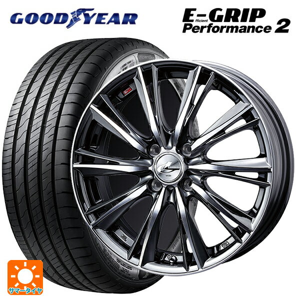 【5/23 20時〜最大3万円OFFクーポン】215/55R17 98W グッドイヤー エフィシェントグリップ パフォーマンス2 ウェッズ レオニス WX BMCMC 17-7J 国産車用 サマータイヤホイール4本セット
