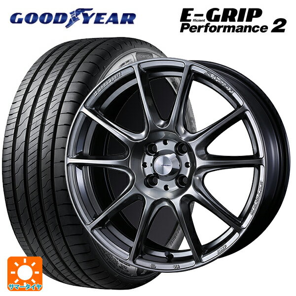 195/55R16 87W グッドイヤー エフィシェントグリップ パフォーマンス2 ウェッズ ウェッズスポーツ SA25R PSB 16-6.5J 国産車用 サマータイヤホイール4本セット
