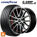 【10/27 10:59迄 全品P5倍&クーポン】215/65R16 98V グッドイヤー エフィシェントグリップ パフォーマンス2 エムアイディー MIDホイール RX27 ブラックメタリックポリッシュ+アンダーカットレッドクリアー 16-6.5J 国産車用 サマータイヤホイール4本セット