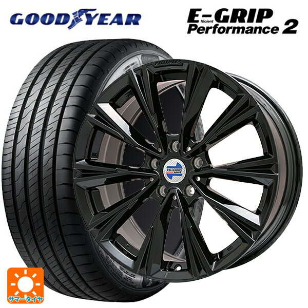 【6/11 1:59迄 全品ポイント5倍】ミニ ミニクロスオーバー(F60)用 225/50R18 99W グッドイヤー エフィシェントグリップ パフォーマンス2 ケレナーズ エックスライン グロスブラック 新品サマータイヤホイール 4本セット