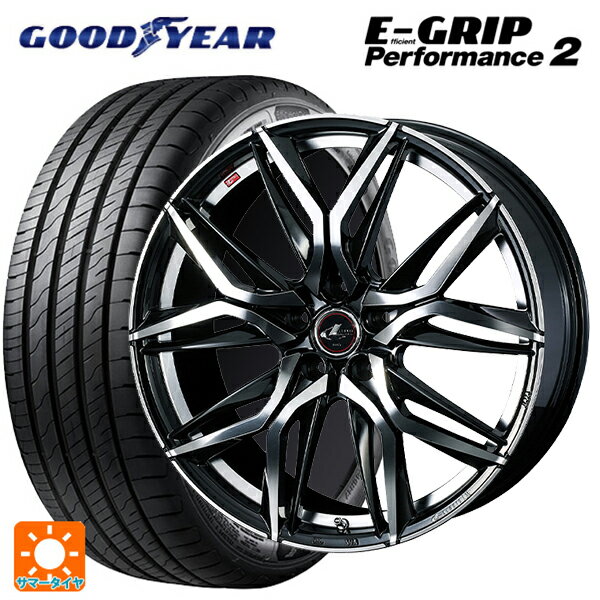 205/55R16 94W グッドイヤー エフィシェントグリップ パフォーマンス2 ウェッズ レオニス LM PBMC 16-6.5J 国産車用 サマータイヤホイール4本セット