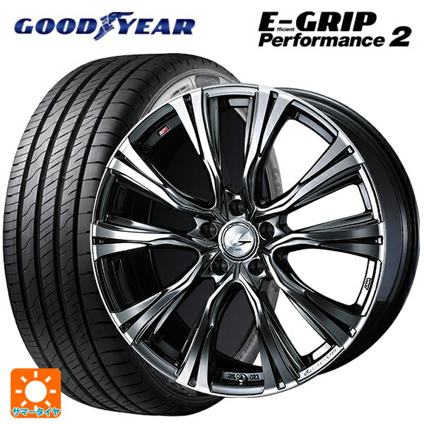 【6/22 20時〜 全品P5倍＆クーポン】215/50R17 95W グッドイヤー エフィシェントグリップ パフォーマンス2 ウェッズ レオニス VR BMCMC 17-7J 国産車用 サマータイヤホイール4本セット