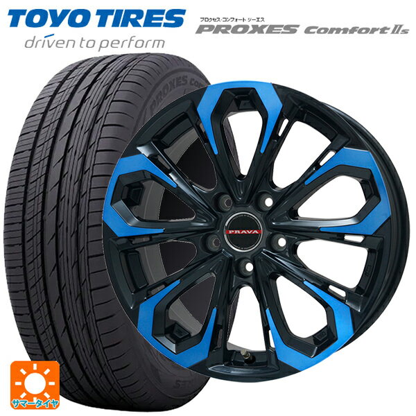 スバル レヴォーグ(VN系)用 245/40R18 97W トーヨー プロクセス　コンフォート2S レイシーン プラバ 5X ブルークリア 新品サマータイヤホイール 4本セット