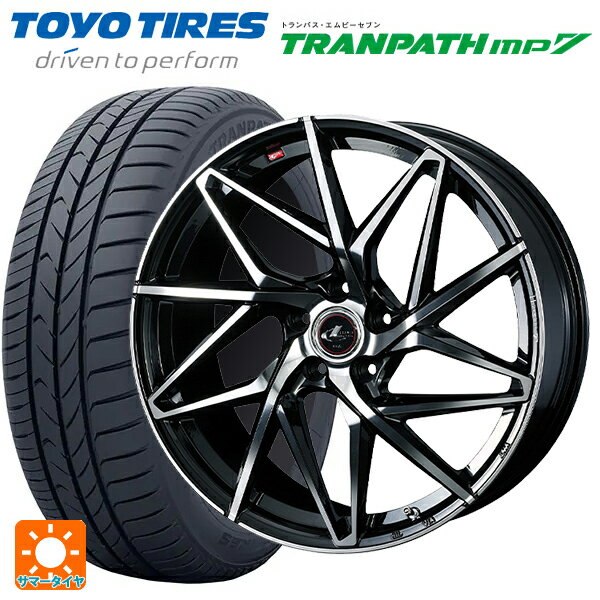 215/45R18 93W トーヨー トランパス MP7 ウェッズ レオニス IT PBMC 18-7J 国産車用 サマータイヤホイール4本セット