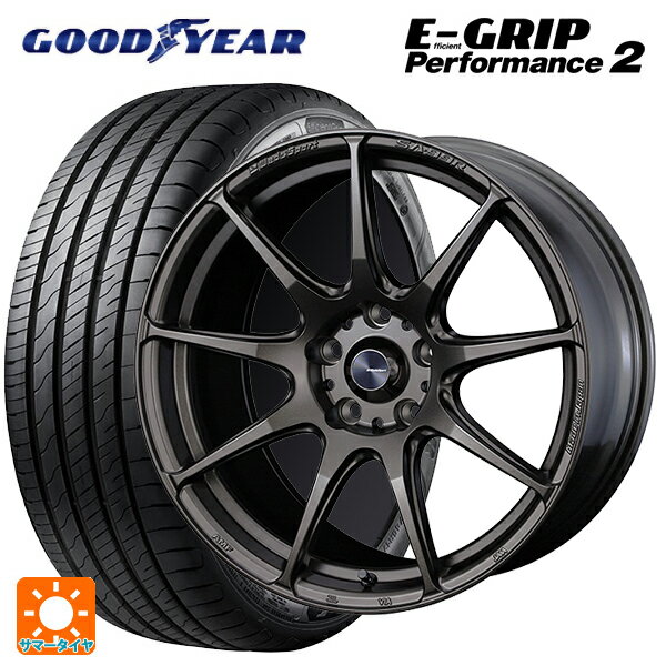 トヨタ ノア(90系)用 205/55R17 95V グッドイヤー エフィシェントグリップ パフォーマンス2 ウェッズ ウェッズスポーツ SA99R EJ-BRONZE 新品サマータイヤホイール 4本セット