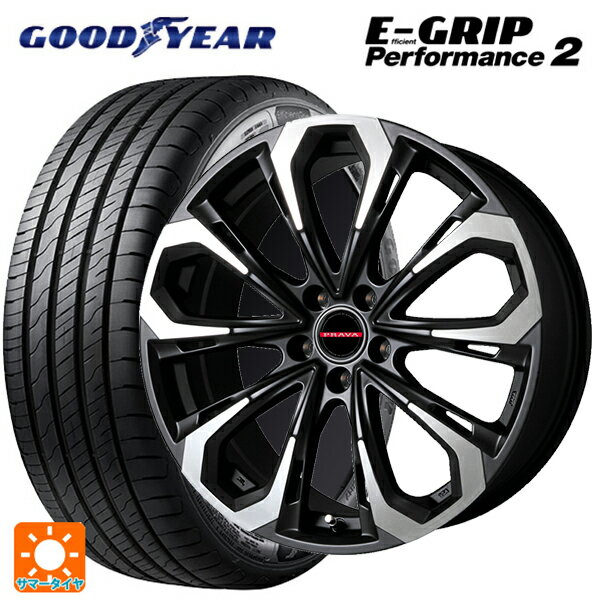 205/60R16 96W グッドイヤー エフィシェントグリップ パフォーマンス2 ビックウェイ レイシーン プラバ 5X MBK/P 16-6.5J 国産車用 サマータイヤホイール4本セット