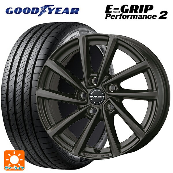 ミニ ミニクラブマン(F54)用 225/45R17 94W グッドイヤー エフィシェントグリップ パフォーマンス2 ボルベット タイプ V ミストラルアンスラサイトマット 新品サマータイヤホイール 4本セット