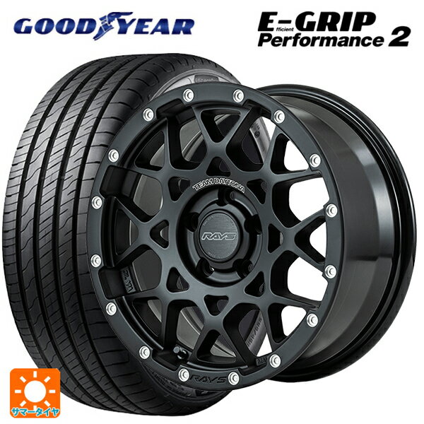 225/55R17 101W グッドイヤー エフィシェントグリップ パフォーマンス2 レイズ チームデイトナ M8 N2 17-7J 国産車用 サマータイヤホイール4本セット