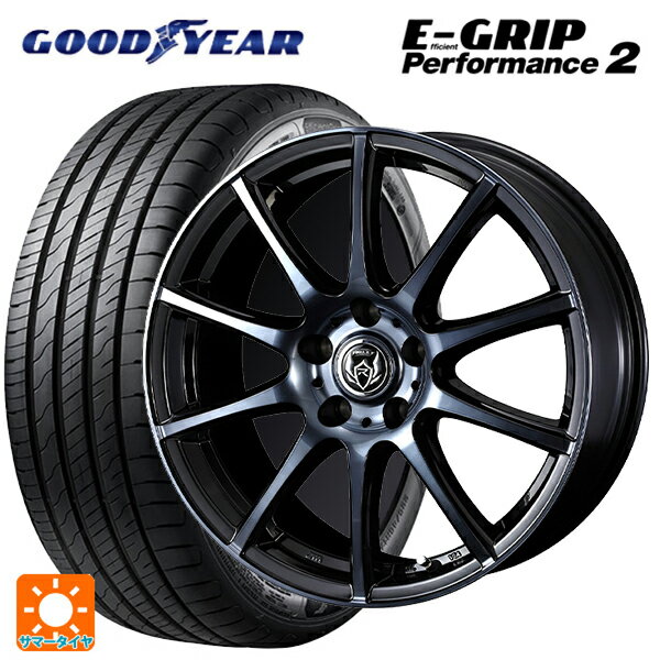 215/60R16 99W XL グッドイヤー エフィシェントグリップ パフォーマンス2 ウェッズ ライツレー KC BKP 16-6.5J 国産車用 サマータイヤホイール4本セット