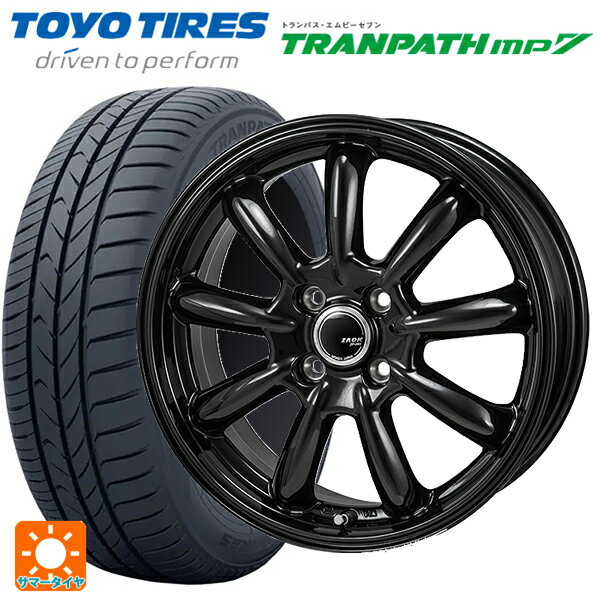 【6/15〜16限定 全品P5倍＆クーポン】185/60R15 84H トーヨー トランパス MP7 ジャパン三陽 ザック JP209 グロスブラック 15-5.5J 国産車用 サマータイヤホイール4本セット