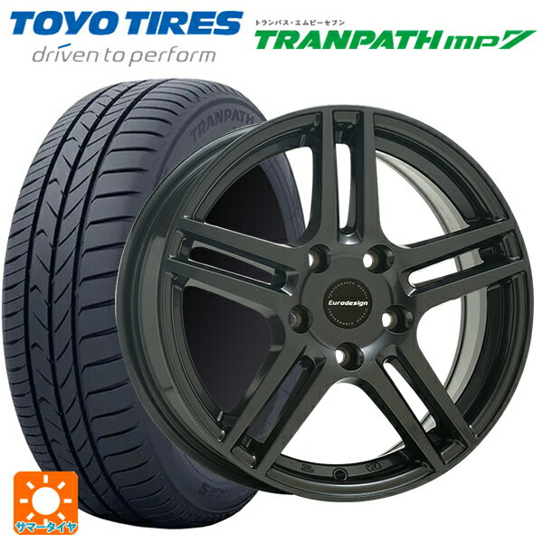 ルノー キャプチャー(HJB系)用 215/65R16 98H トーヨー トランパス MP7 阿部商会 ユーロデザイン アイガー ガンメタリック 新品サマータイヤホイール 4本セット